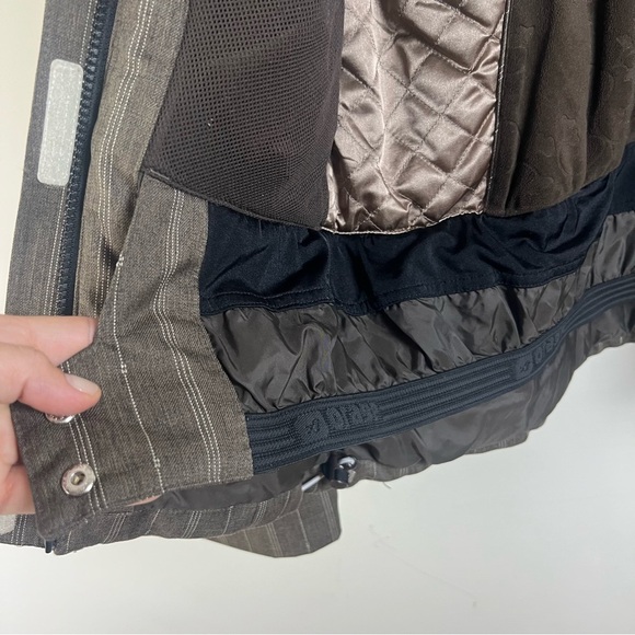 Orage Women’s Ski Jacket Alaskan Pinstripe Brown Snowboarding Winter Coat Medium - Picture 14 of 16